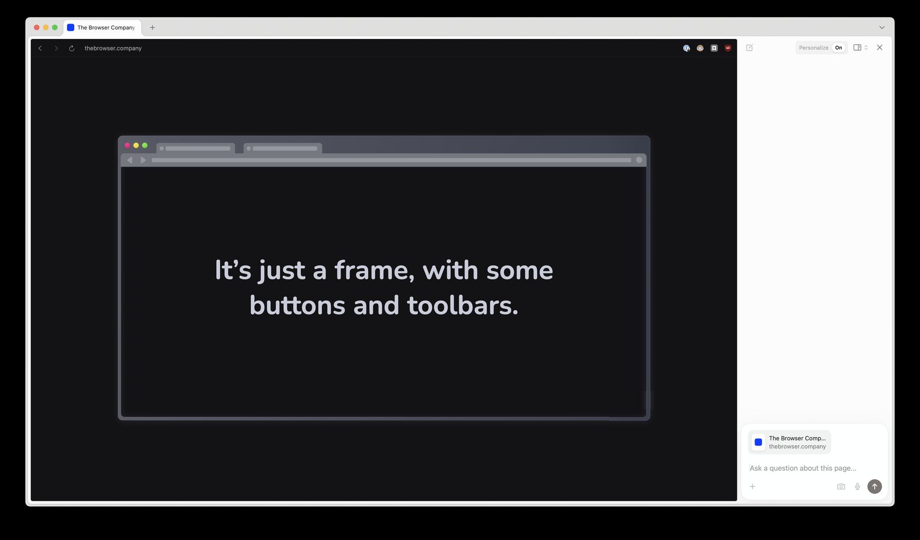 Dia open to The Browser Company's current website